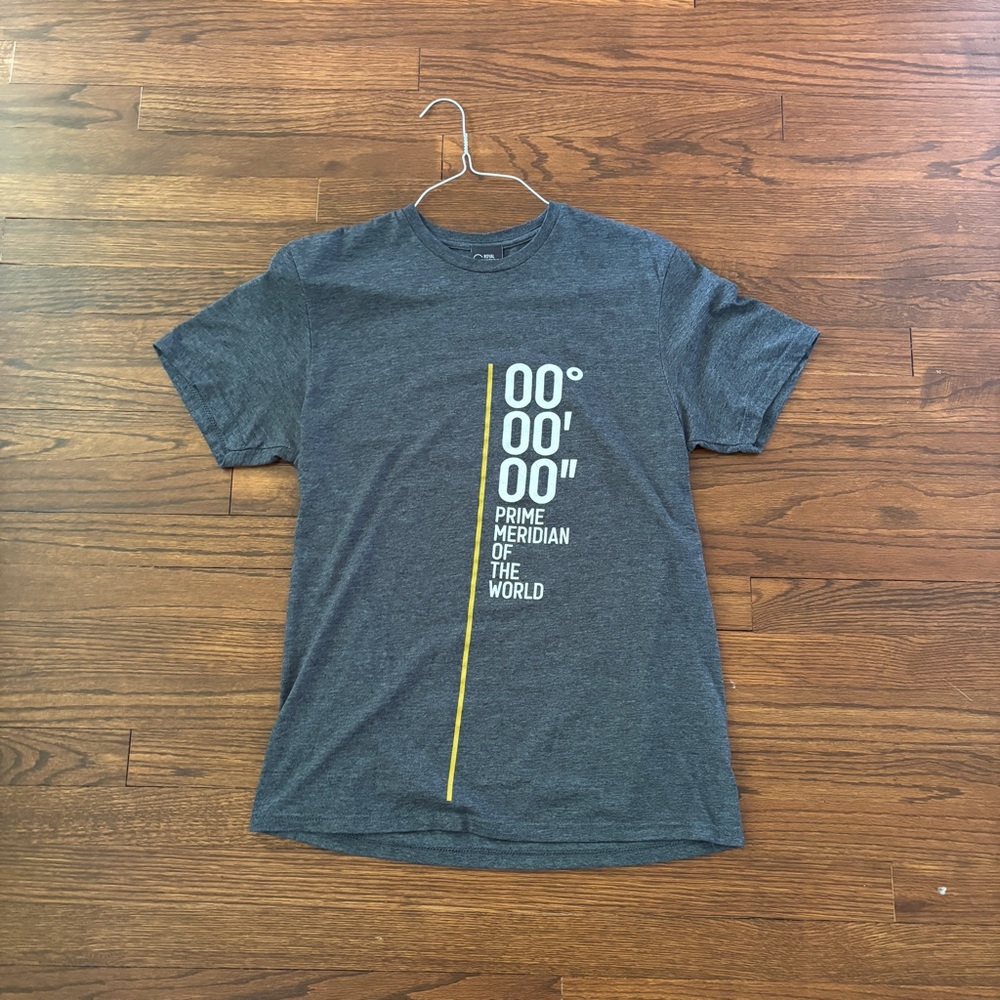 Royal Museums Greenwich Prime Meridian of the World Medium Gray Graphic T-Shirt